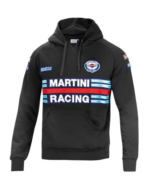 Felpa Con Cappuccio Martini Racing Big Stripes, Uomo, 65% Cotone 35% Poliestere, 300gr/m