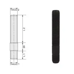 Pinnbult Racing M12x1,25/1,25 längd 52mm