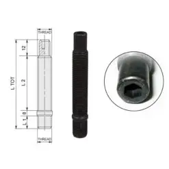 Hjulpinnbult med insex M14x1,5 längd 90mm