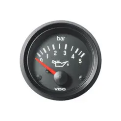 VDO Vision mätare oljetryck 0-5 bar diameter 52mm