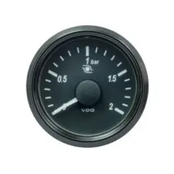 VDO SingleViu turbotryck mätare 0-2 bar diameter 52mm
