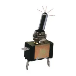 Vippströmbrytare med ledljus blå