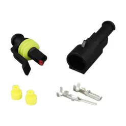 Superseal 1-poligt kontaktdon hona hane kit