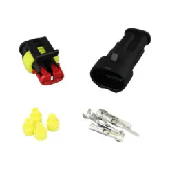 Superseal 2-poligt kontaktdon hona hane kit