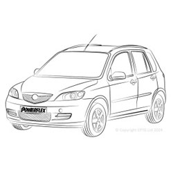 Powerflexbussningar Mazda 2 (2003-2007)