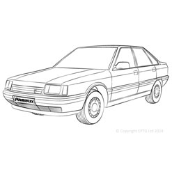 Powerflexbussningar Renault 21 INC Turbo (1986-1994)