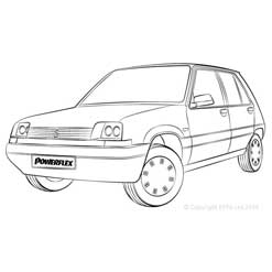 Powerflexbussningar Renault 5 MK2 (1985-1995)