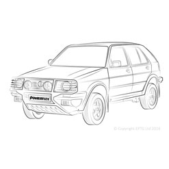 Powerflexbussningar VW Golf MK2 4WD Rallye & Country (1985-1992)