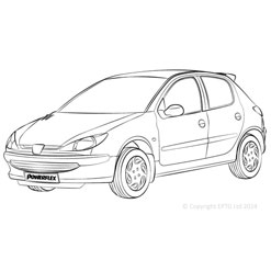 Powerflexbussningar Peugeot 206 (1998-2006)