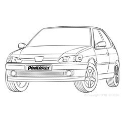 Powerflexbussningar Peugeot 306 (1993-2002)