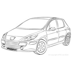 Powerflexbussningar Peugeot 307 (2001-2011)
