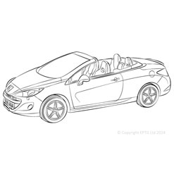 Powerflexbussningar Peugeot 308 ink CC (2007-2014)