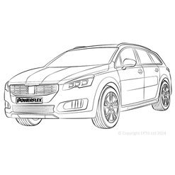 Powerflexbussningar Peugeot 508 Hybrid4 4x4 RHX (2012-2018)