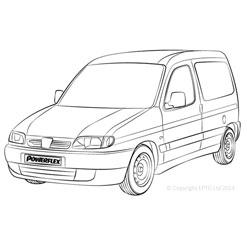 Powerflexbussningar Peugeot Partner I (1996-2012)
