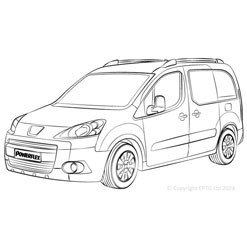 Powerflexbussningar Peugeot Partner II (2008-2018)