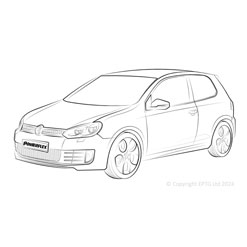 Powerflexbussningar VW Golf MK6 ink R 5K (2009-2012)