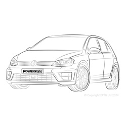 Powerflexbussningar VW Golf MK7 5G 4WD Inc R (2012-2021)