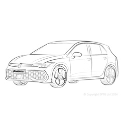 Powerflexbussningar VW Golf MK8 2WD Multilink (2020-)