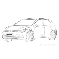 Powerflexbussningar VW Golf MK8 2WD stel bakaxel (2020-)
