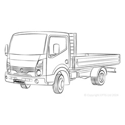Powerflexbussningar Nissan Cabstar F24M & F24W (2006-2013)