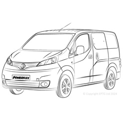 Powerflexbussningar Nissan NV200 (2009-2017)