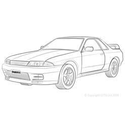 Powerflexbussningar Nissan Skyline R32 4WD Ink GT-R & GTS-4 (1989-1993)