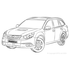 Powerflexbussningar Subaru Outback (2009-2014)
