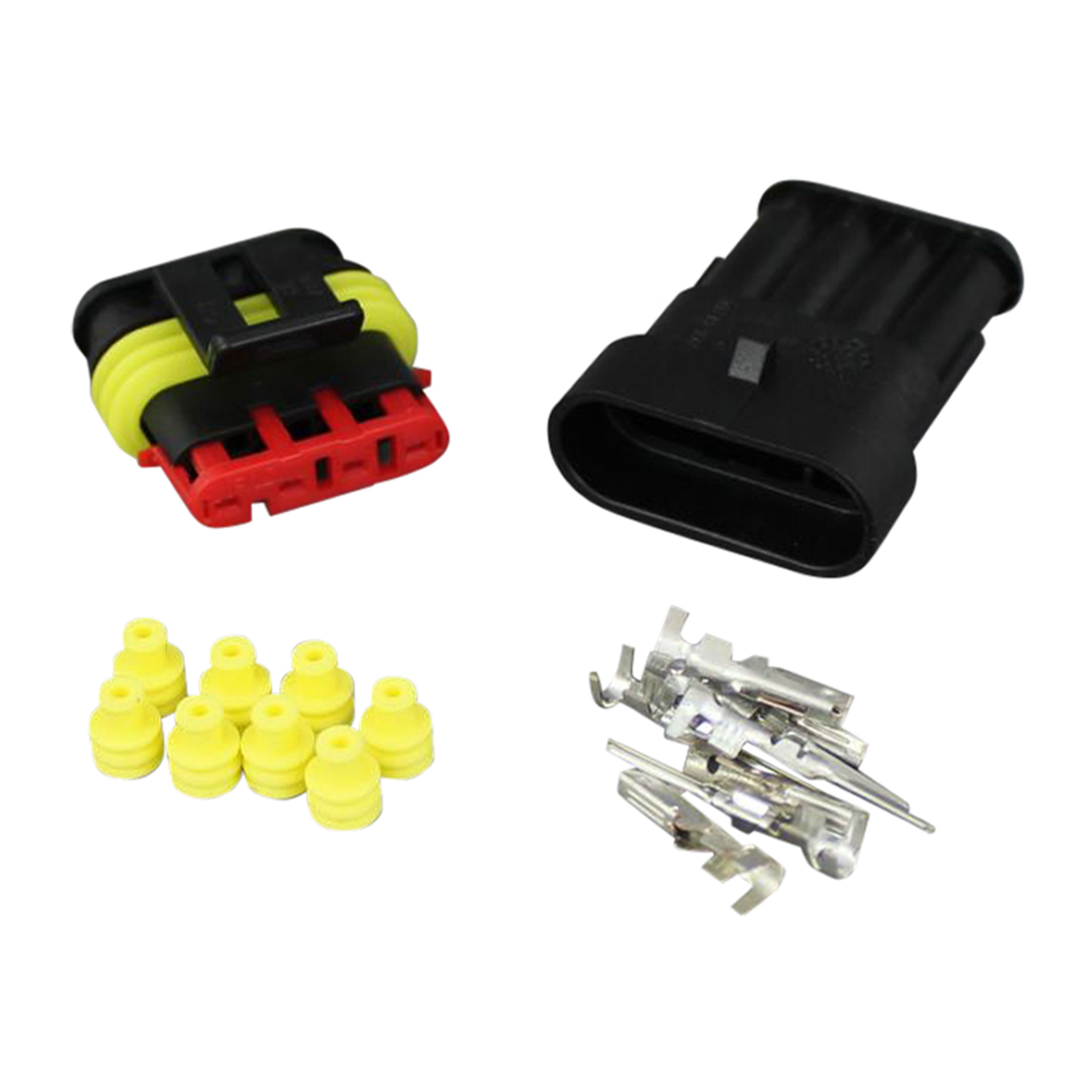 Superseal 4-poligt kontaktdon hona hane kit