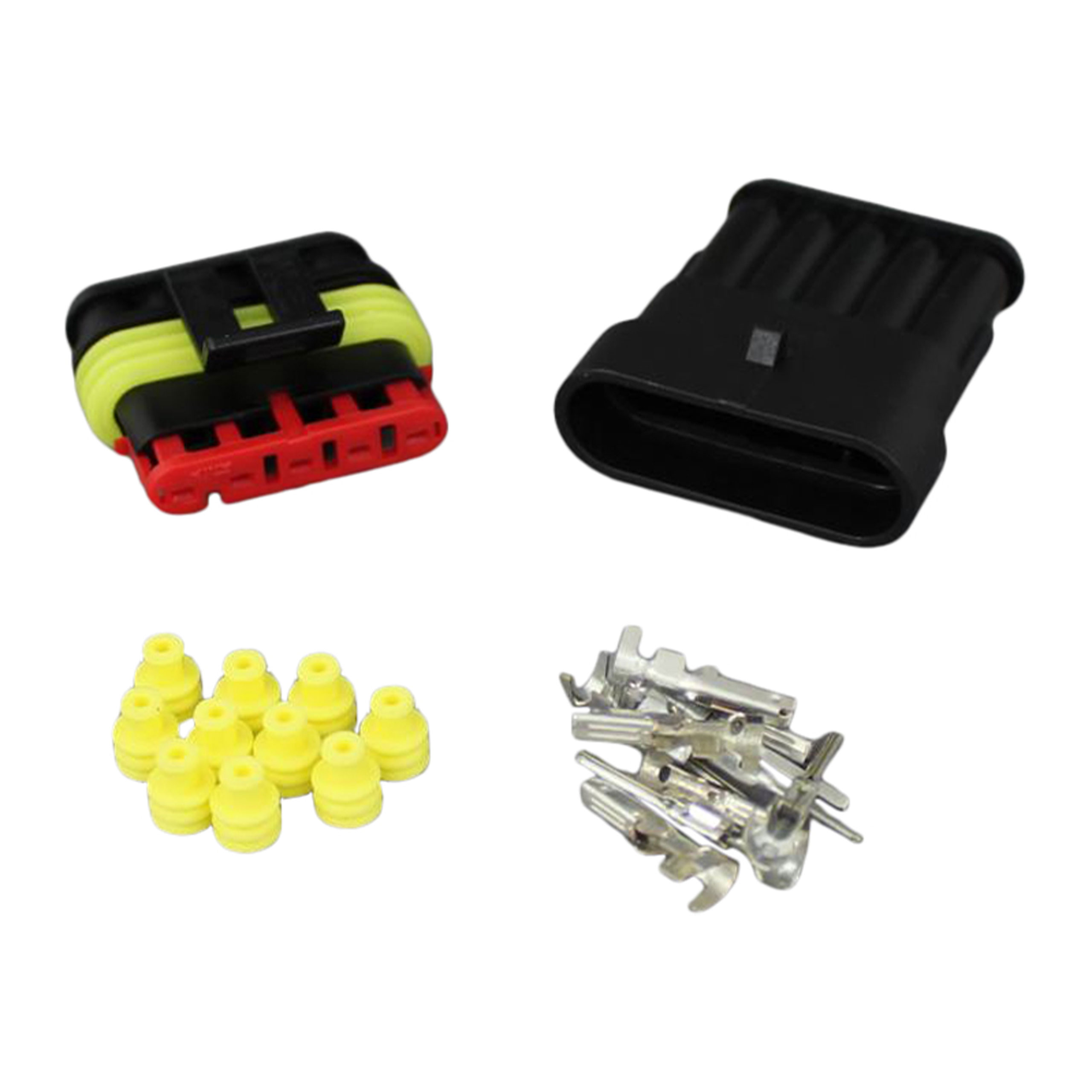 Superseal 5-poligt kontaktdon hona hane kit
