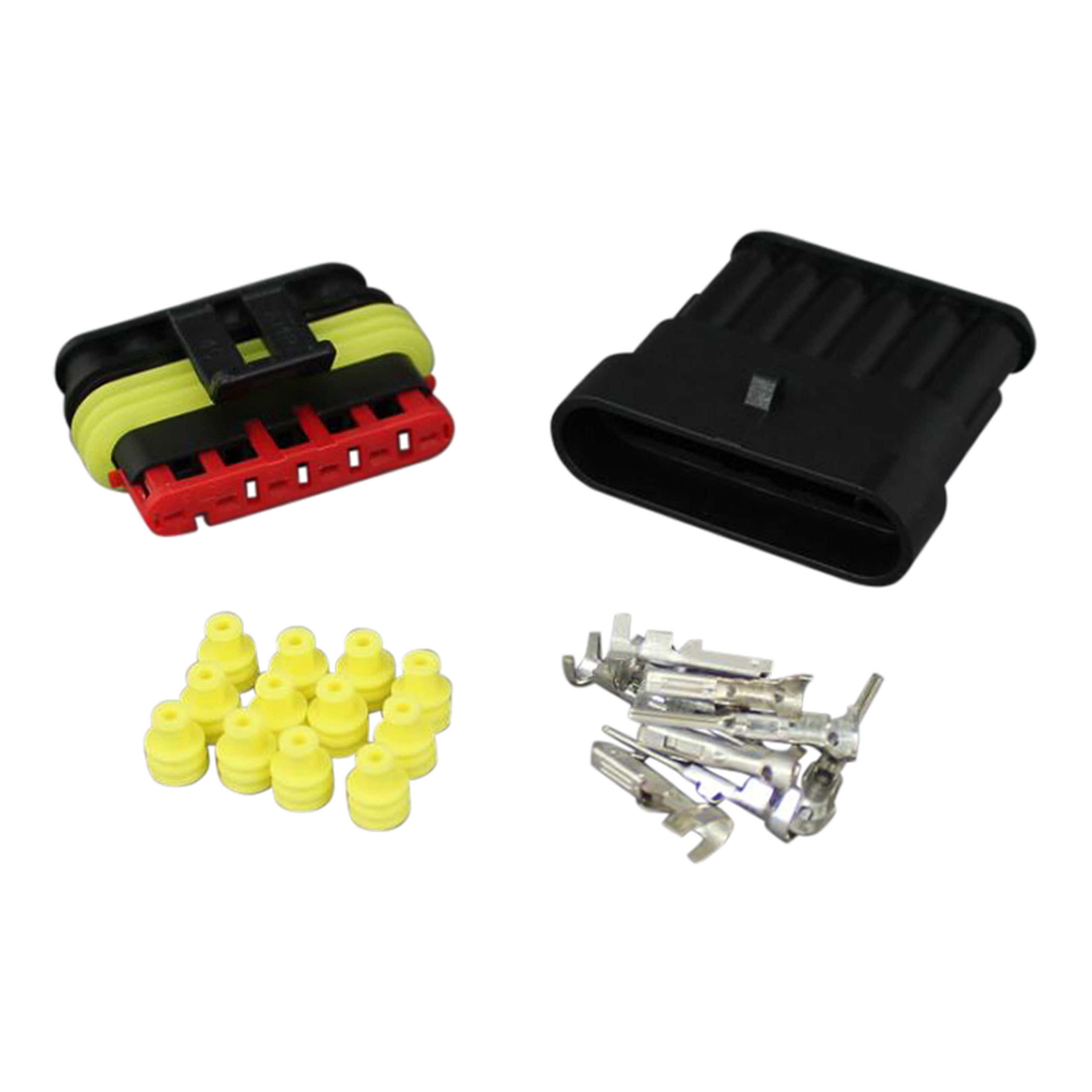 Superseal 6-poligt kontaktdon hona hane kit